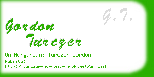 gordon turczer business card